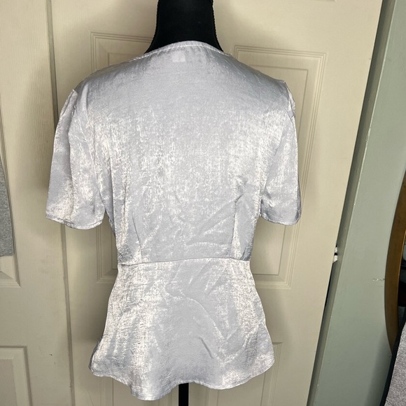 HYFVE Elegant silver-gray Blouse with side zipper - Picture 3 of 6